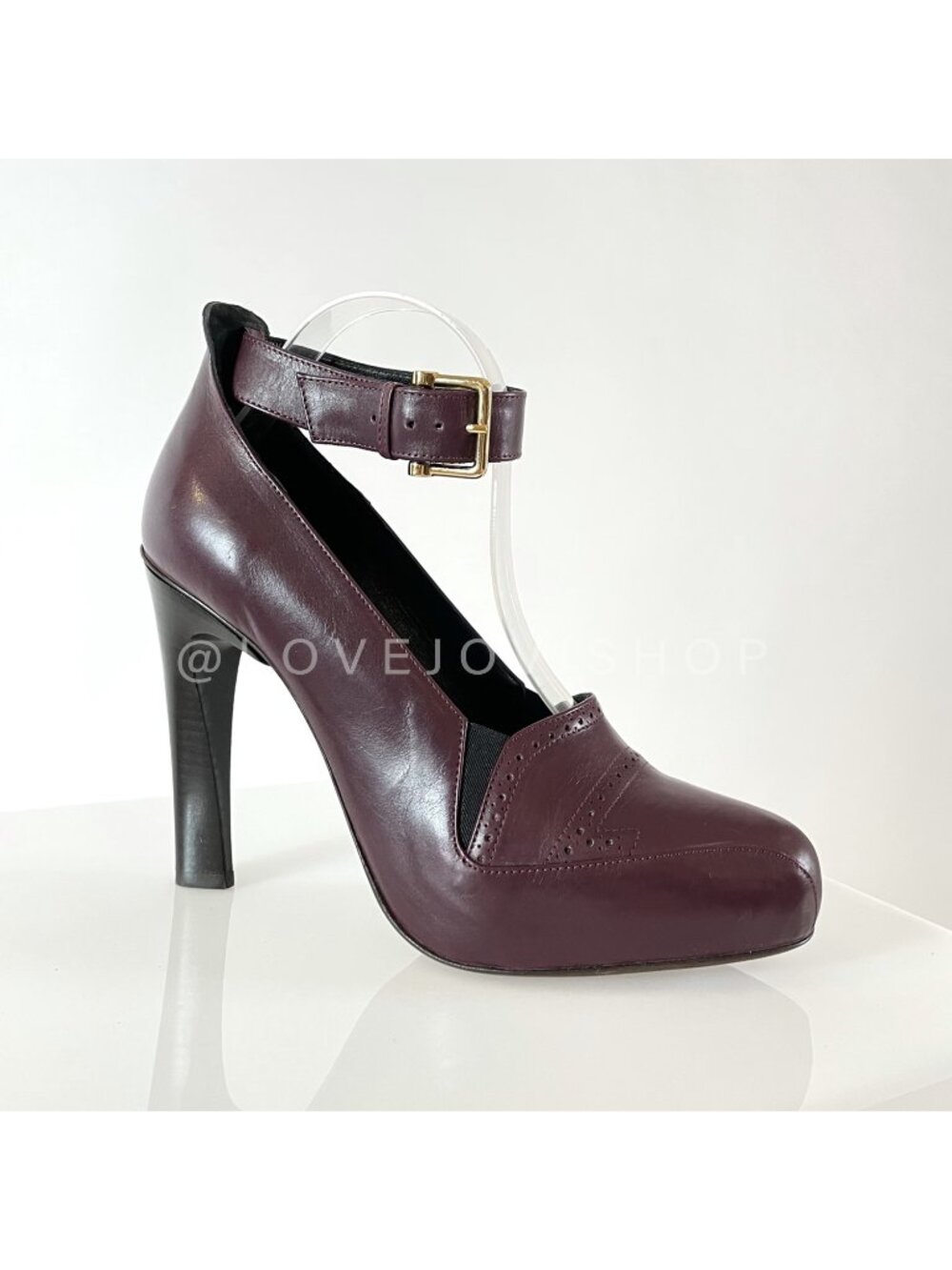 Runway | Derek Lam Burgundy Leather Heels | Fall 12 Collection | Oxford Baroque
